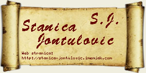 Stanica Jontulović vizit kartica